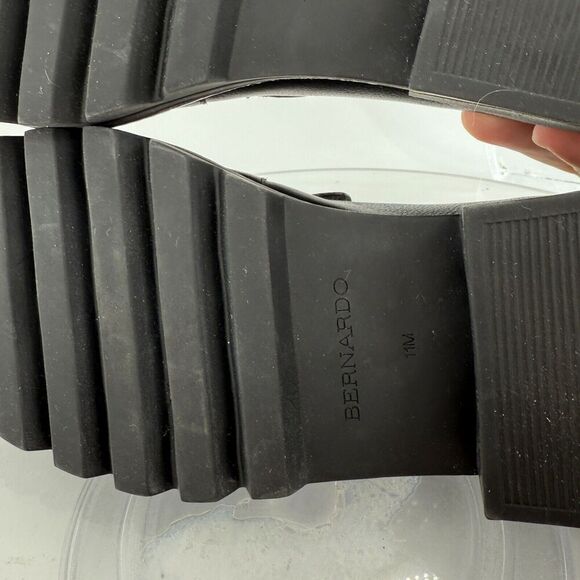 Bernardo Studio Womens Caleb Penny Loafers Block Heel Black Leather Size 11 - Picture 15 of 16